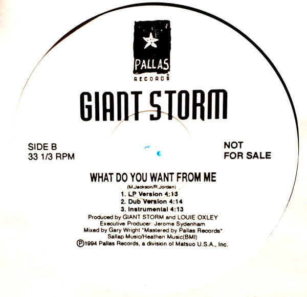 Giant Storm - Living On The Edge Of Life / What Do You Want From Me