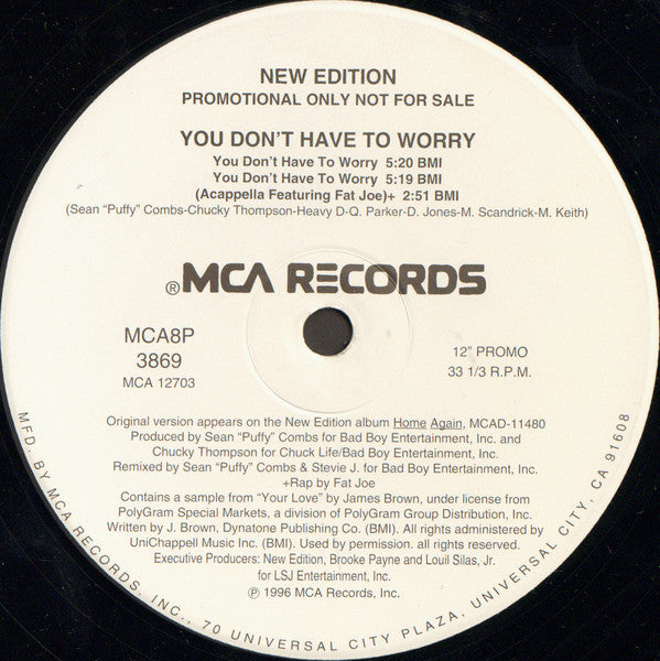 New Edition - You Don't Have To Worry