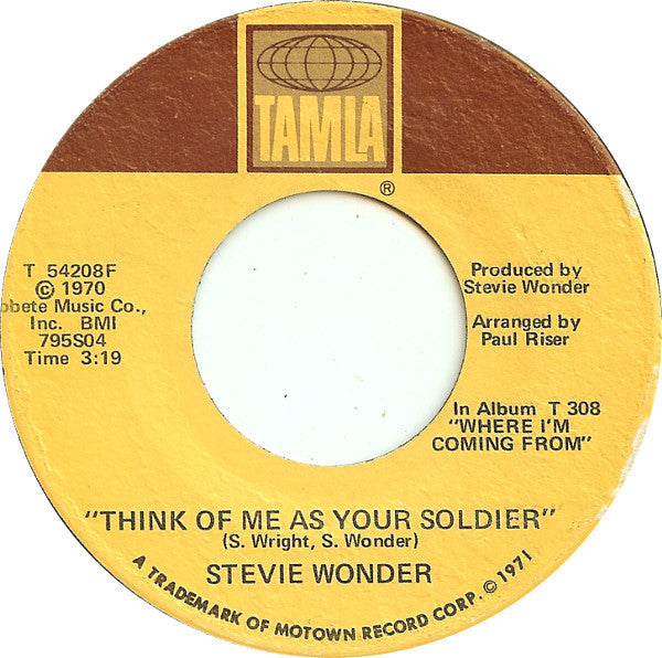 Stevie Wonder - If You Really Love Me / Think Of Me As Your Soldier