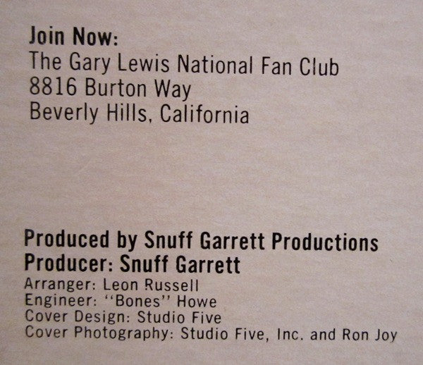 Gary Lewis & The Playboys - A Session With Gary Lewis And The Playboys
