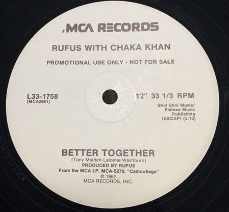 Rufus & Chaka Khan - Better Together