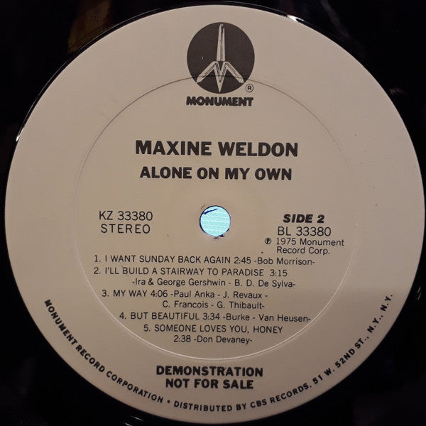 Maxine Weldon - Alone On My Own