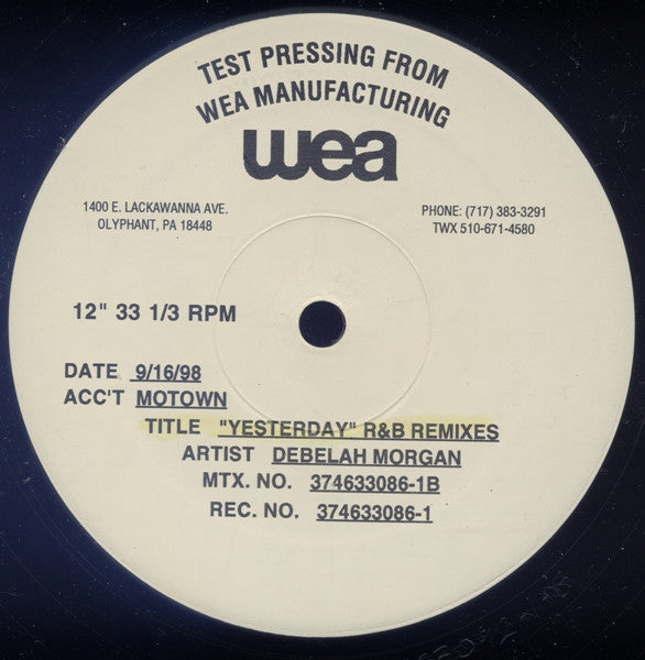 Debelah Morgan - Yesterday (R&B Remixes)