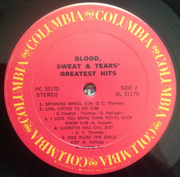 Blood, Sweat And Tears - Blood, Sweat & Tears Greatest Hits