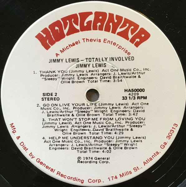 Jimmy Lewis - Totally Involved