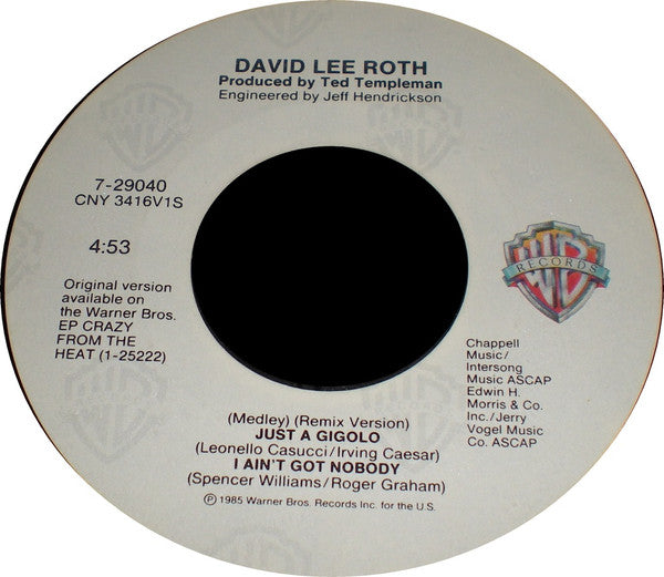 David Lee Roth - Just A Gigolo / I Ain't Got Nobody (Medley)