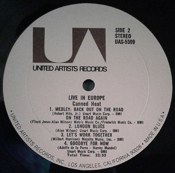 Canned Heat - Live In Europe
