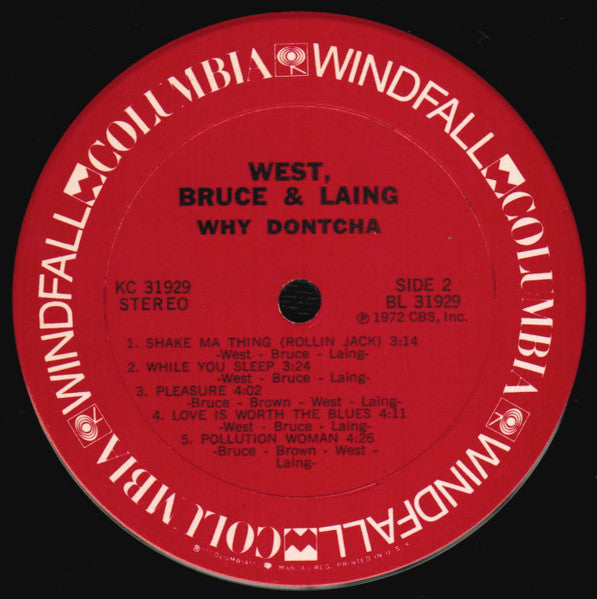 West, Bruce & Laing - Why Dontcha
