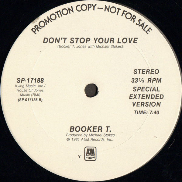 Booker T. Jones - Don't Stop Your Love