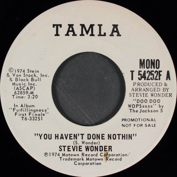 Stevie Wonder - You Haven't Done Nothin'