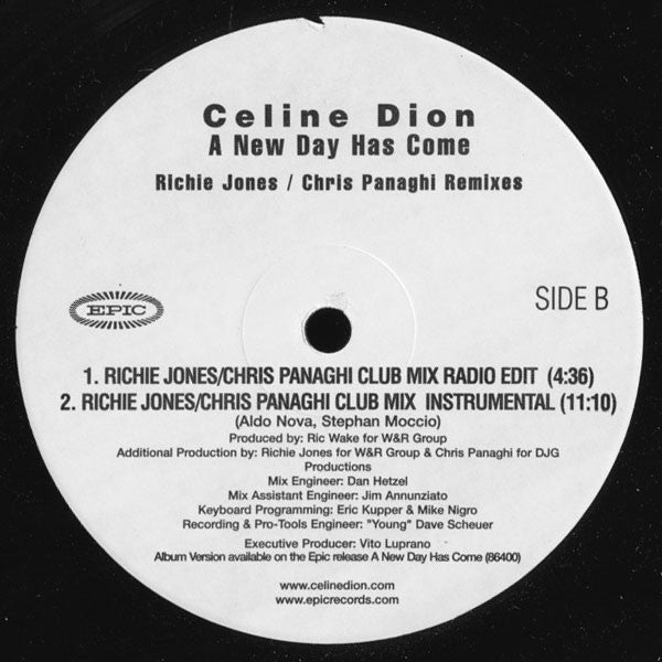 Céline Dion - A New Day Has Come (Richie Jones / Chris Panaghi Remixes)