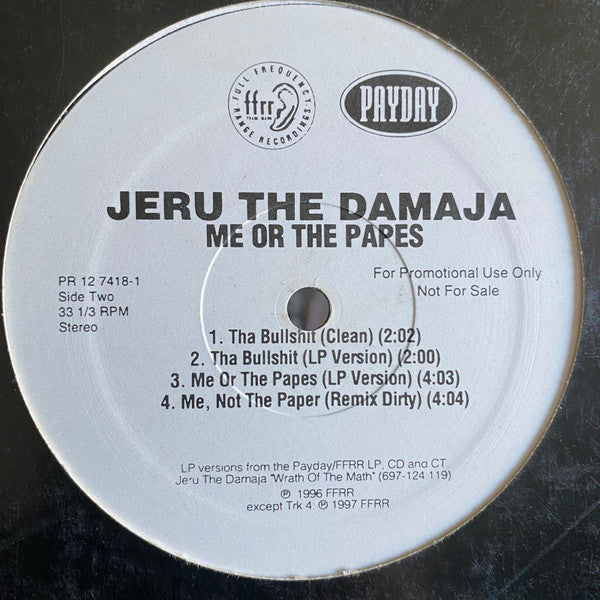 Jeru The Damaja - Me Or The Papes