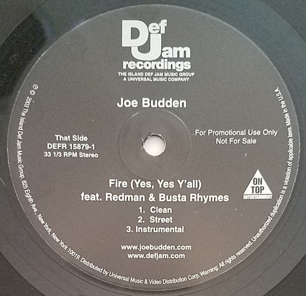 Joe Budden - Fire (Yes, Yes Y'all)
