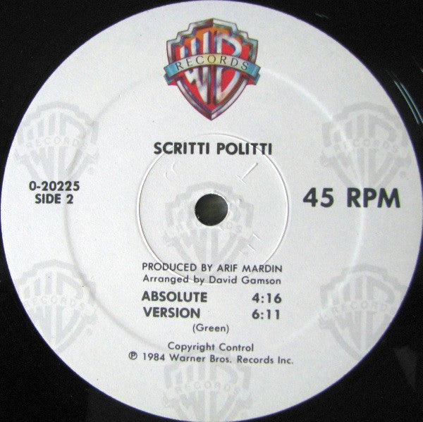 Scritti Politti - Wood Beez / Absolute