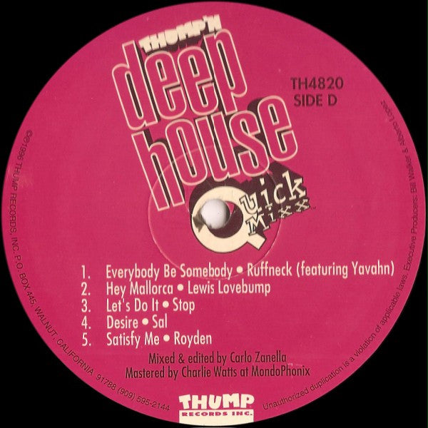 Various - Thump'n Deep House Quick Mixx