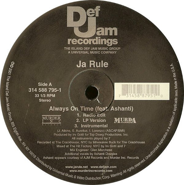 Ja Rule - Always On Time / Worldwide Gangsta