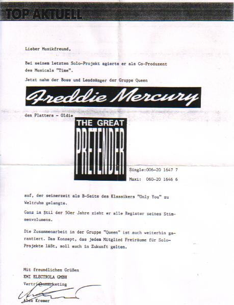 Freddie Mercury - The Great Pretender