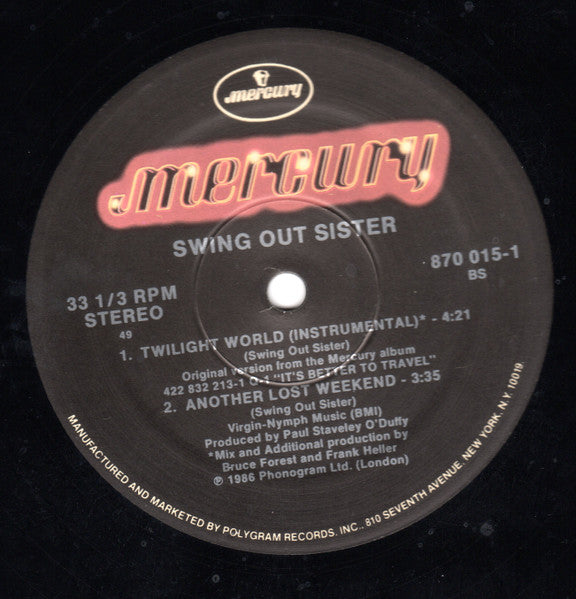 Swing Out Sister - Twilight World