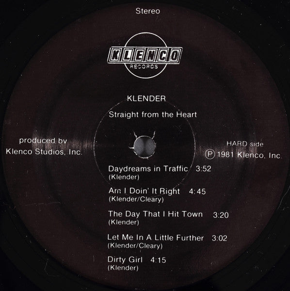 Richard Klender - Straight From The Heart