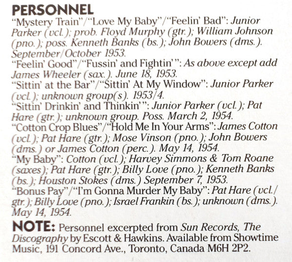 Little Junior Parker / James Cotton / Pat Hare - Mystery Train