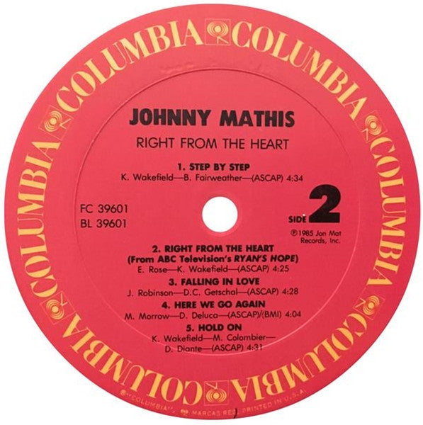 Johnny Mathis - Right From The Heart