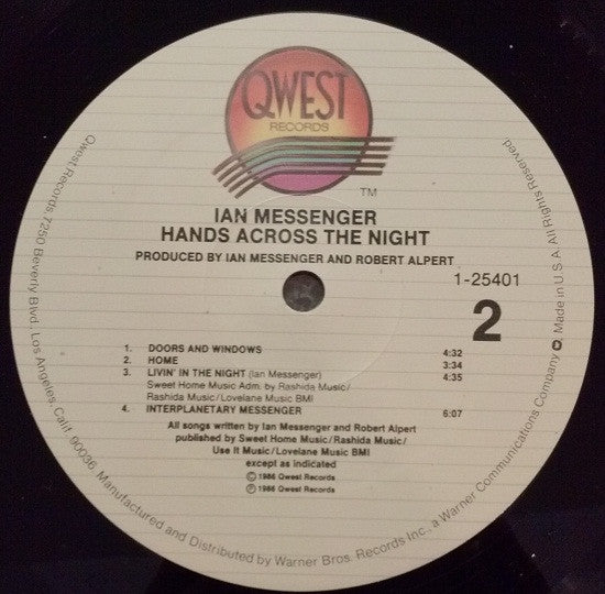 Ian Messenger - Hands Across The Night