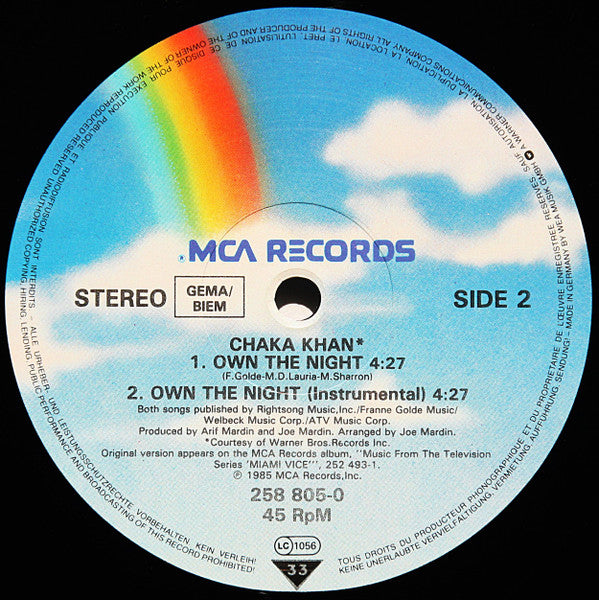 Chaka Khan - Own The Night (12" Version)
