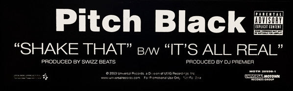 Pitch Black - Shake That / It's All Real
