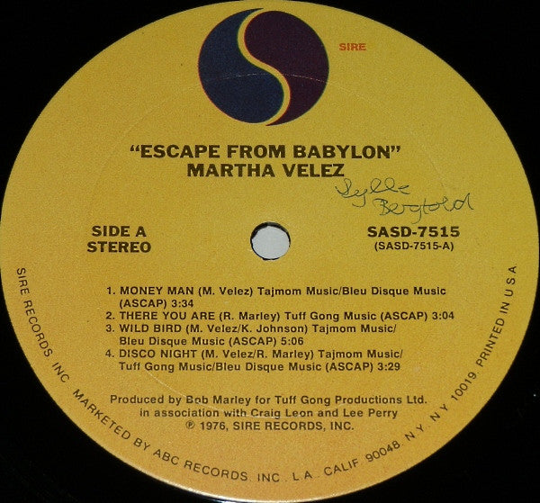 Martha Velez - Escape From Babylon