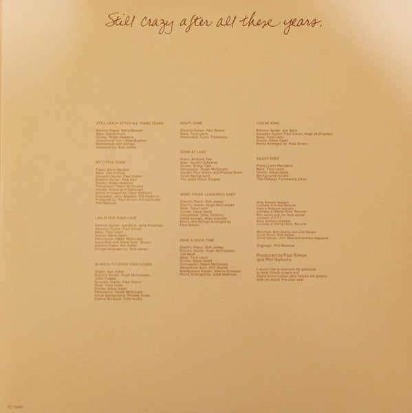 Paul Simon - Still Crazy After All These Years