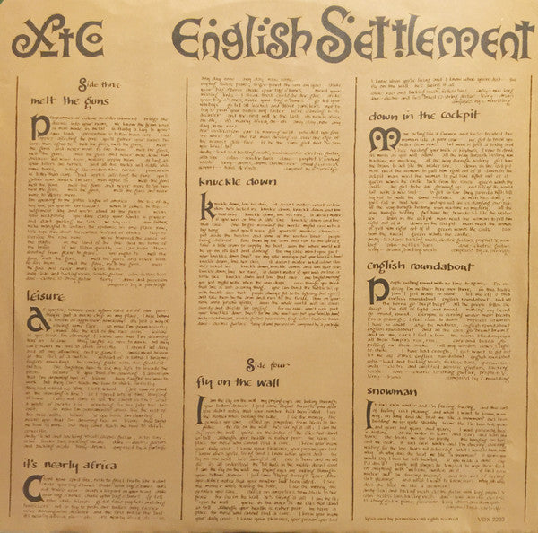 XTC - English Settlement