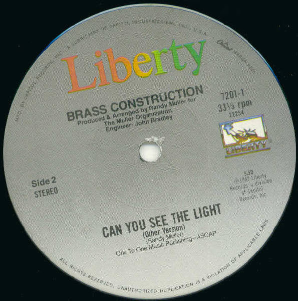 Brass Construction - Can You See The Light