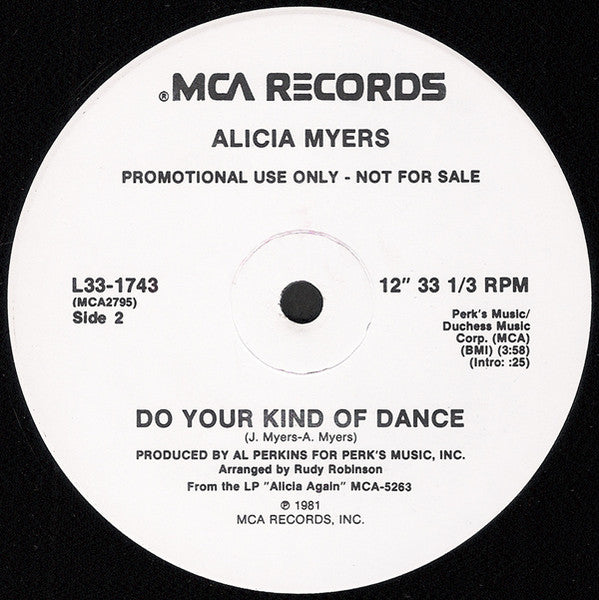 Alicia Myers - Do Your Kind Of Dance