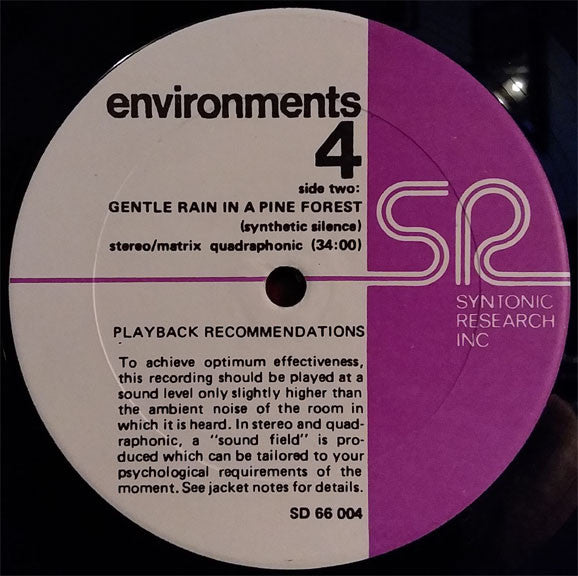No Artist - Environments™ (Totally New Concepts In Sound - Disc 4 - Ultimate Thunderstorm / Gentle Rain In A Pine Forest)