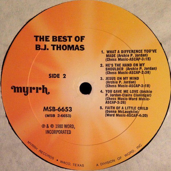 The Best Of B.J. Thomas
