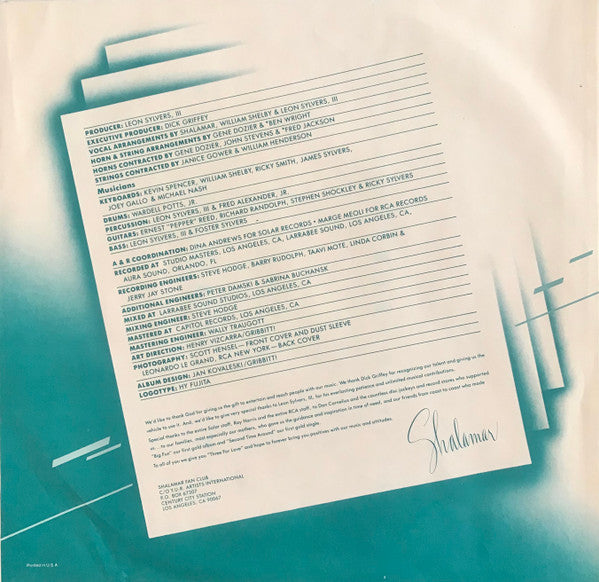 Shalamar - Three For Love