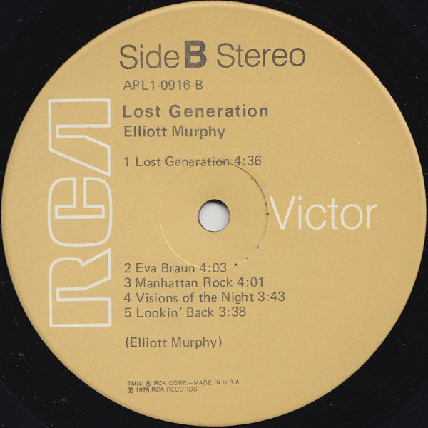 Elliott Murphy - Lost Generation