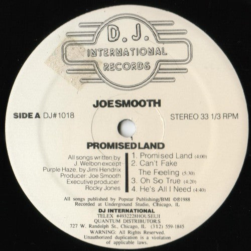 Joe Smooth - Promised Land