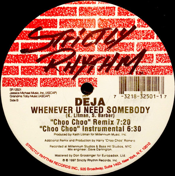 Deja - Whenever U Need Somebody