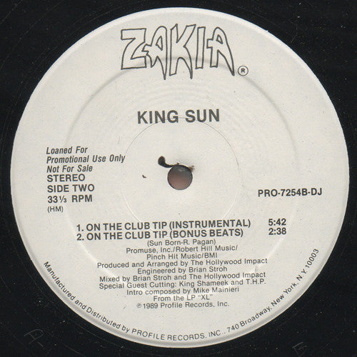 King Sun - On The Club Tip
