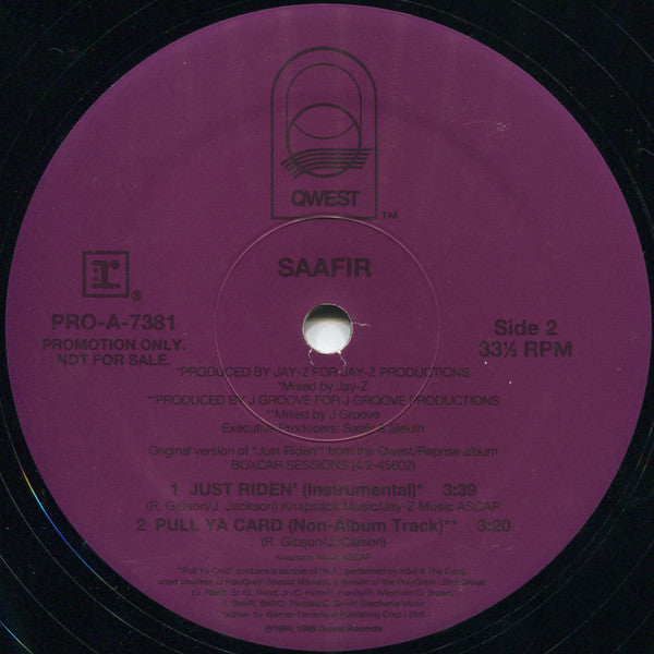 Saafir - Just Riden'