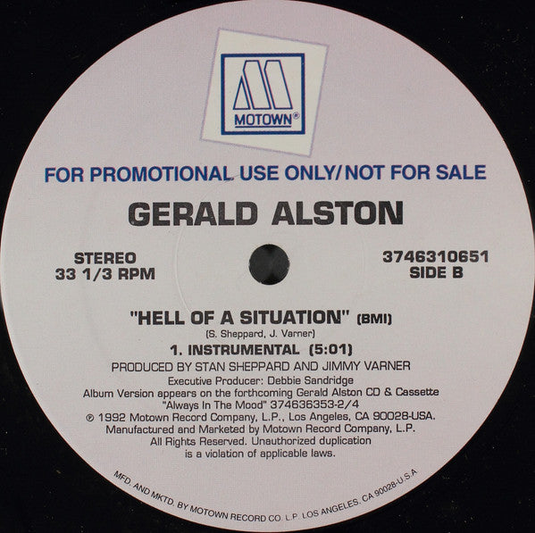 Gerald Alston - Hell Of A Situation