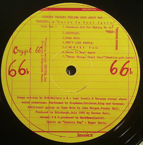 Country Teasers - Satan Is Real Again (Or: Feeling Good About Bad Thoughts)