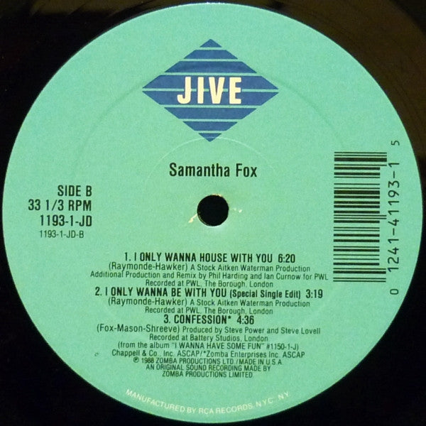 Samantha Fox - I Only Wanna Be With You