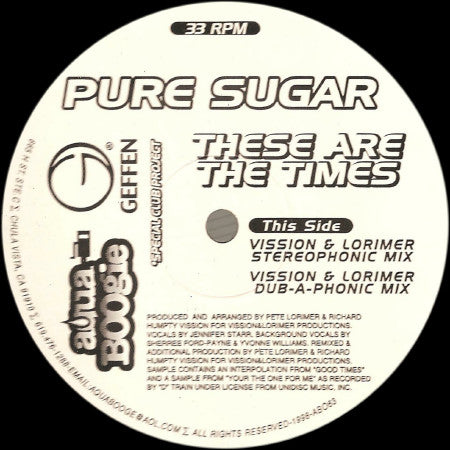 Pure Sugar - These Are The Times