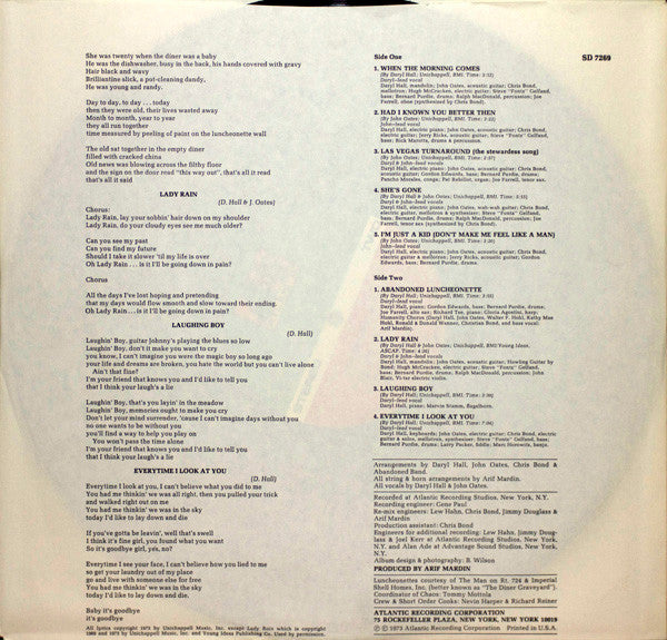 Daryl Hall & John Oates - Abandoned Luncheonette