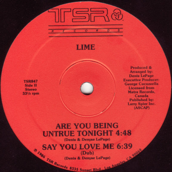 Lime - Say You Love Me