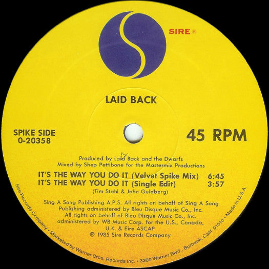 Laid Back - One Life / It's The Way You Do It