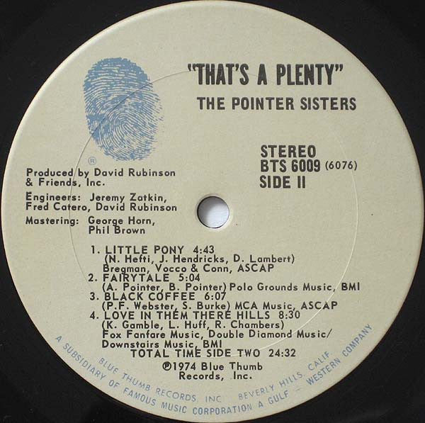 Pointer Sisters - That's A Plenty