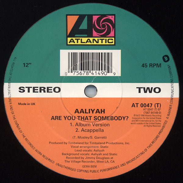 Aaliyah - Are You That Somebody?